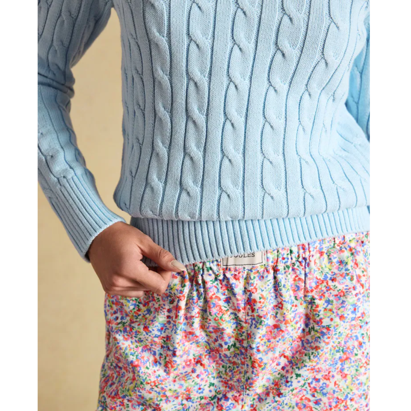 Joules Ladies Classic Cable Jumper - Light Blue-5
