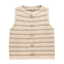 Joules Ladies Holly Button Through Knitted Vest - Cream Stripe
