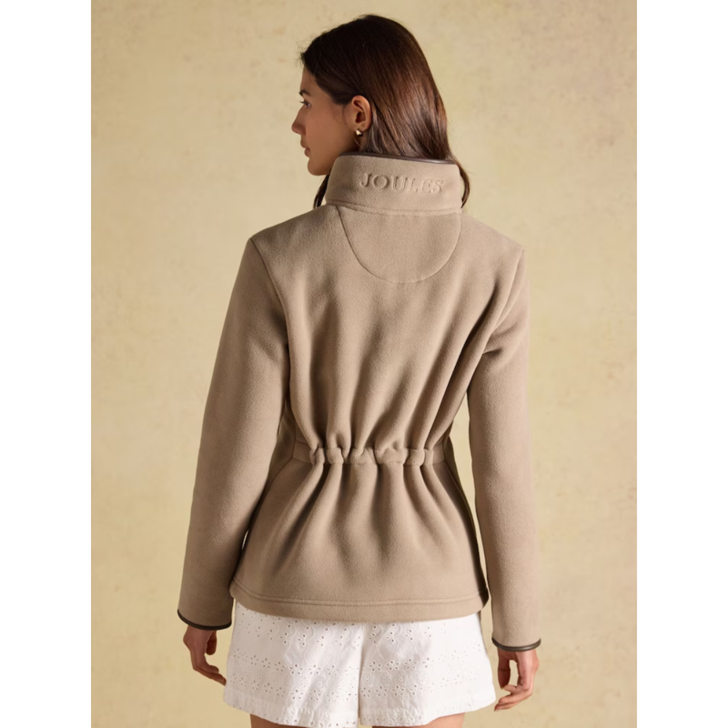 Joules Ladies Heritage Full Zip Fleece - Mink Brown-2
