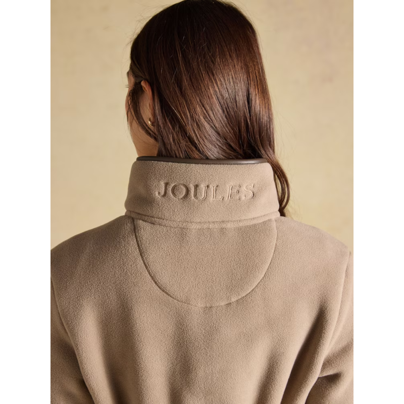 Joules Ladies Heritage Full Zip Fleece - Mink Brown-7