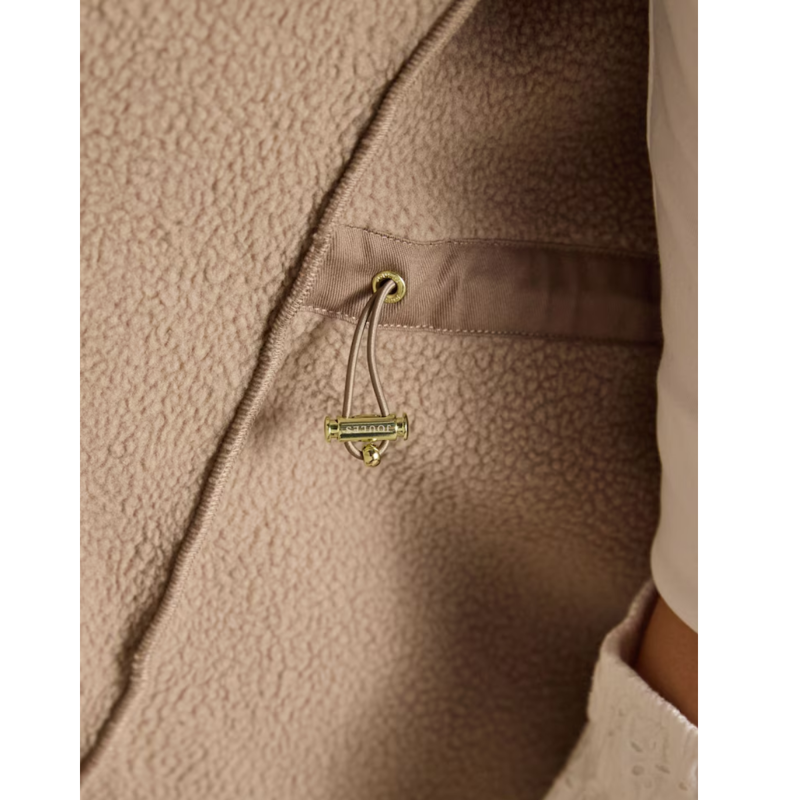 Joules Ladies Heritage Full Zip Fleece - Mink Brown-8