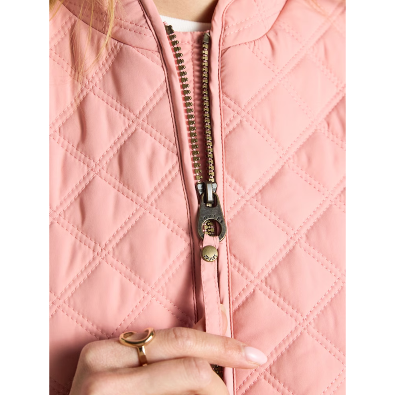 Joules Ladies Minx Showerproof Diamond Quilted Gilet - Pink-6