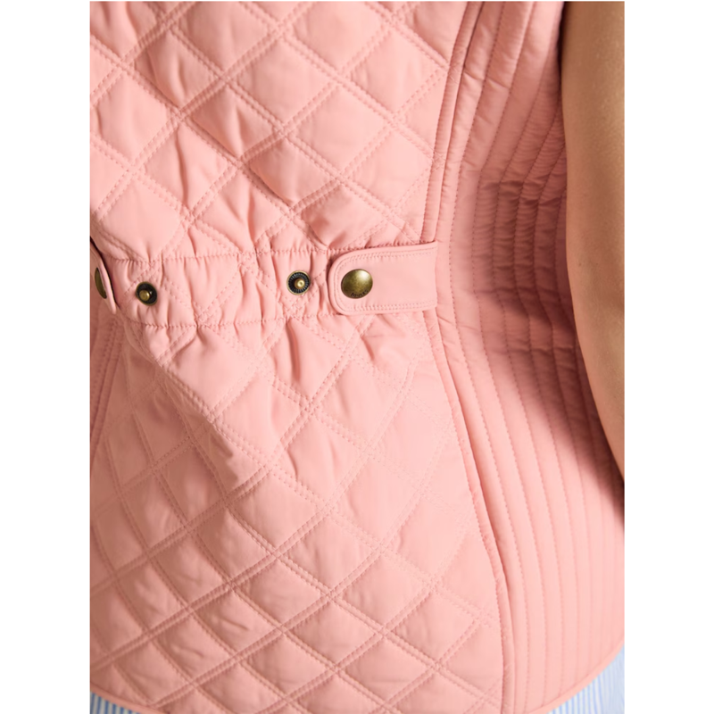 Joules Ladies Minx Showerproof Diamond Quilted Gilet - Pink-8