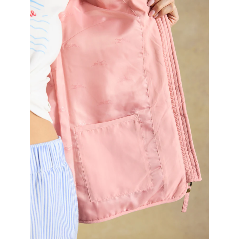Joules Ladies Minx Showerproof Diamond Quilted Gilet - Pink-9