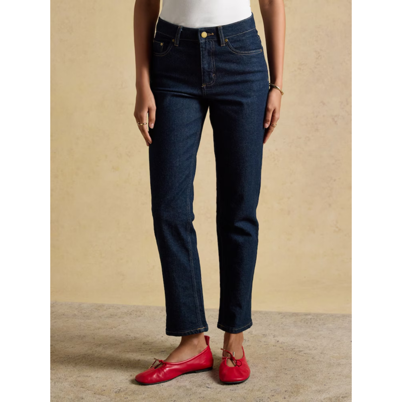 Joules Ladies Denim Slim Straight Jeans - Dark Indigo Wash-1