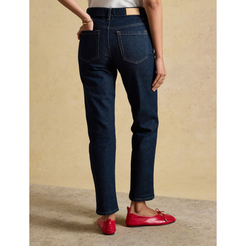 Joules Ladies Denim Slim Straight Jeans - Dark Indigo Wash-2