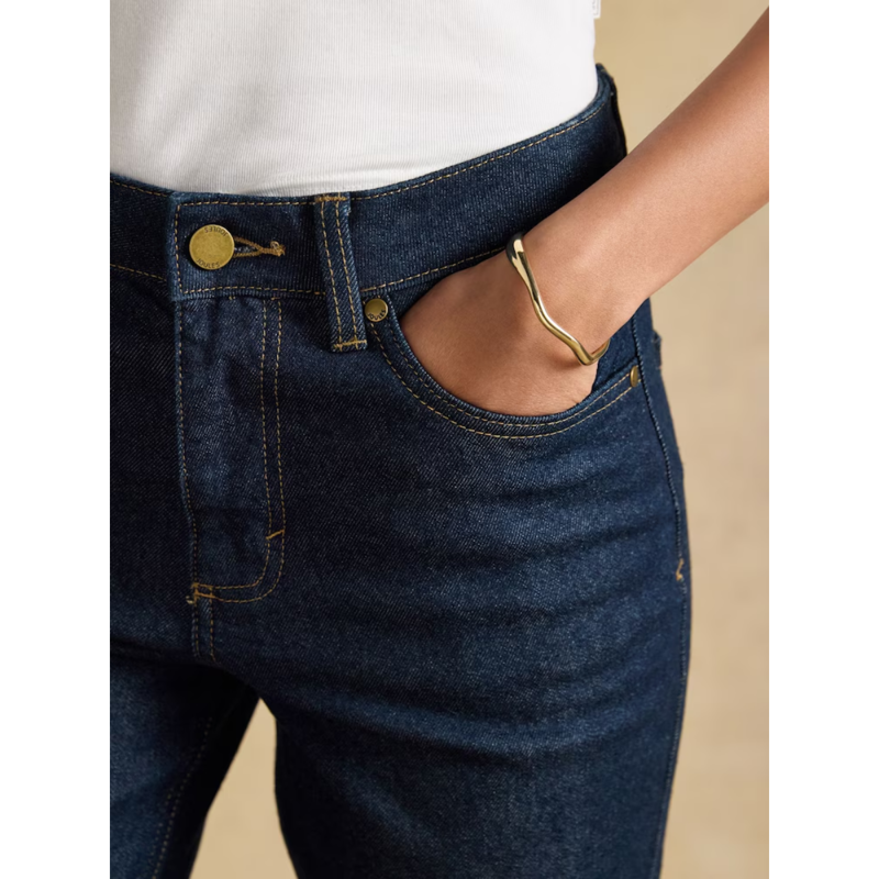 Joules Ladies Denim Slim Straight Jeans - Dark Indigo Wash-3