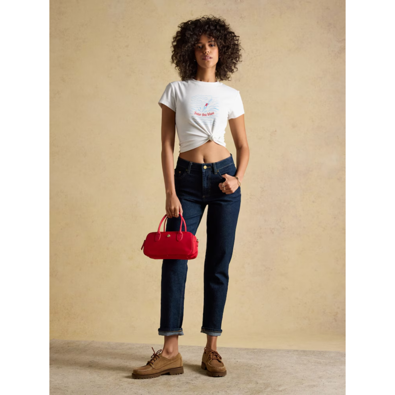 Joules Ladies Denim Slim Straight Jeans - Dark Indigo Wash-4