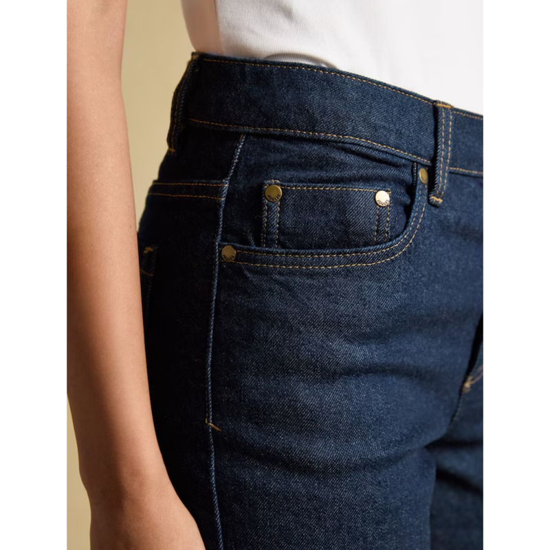 Joules Ladies Denim Slim Straight Jeans - Dark Indigo Wash-5