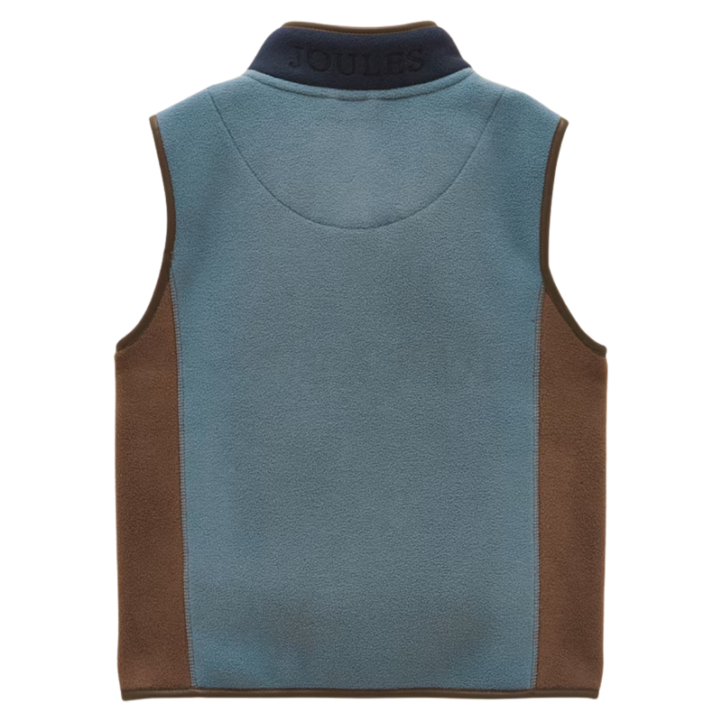 Joules Boys' Heritage Fleece Gilet - Navy/Blue Colourblock-1