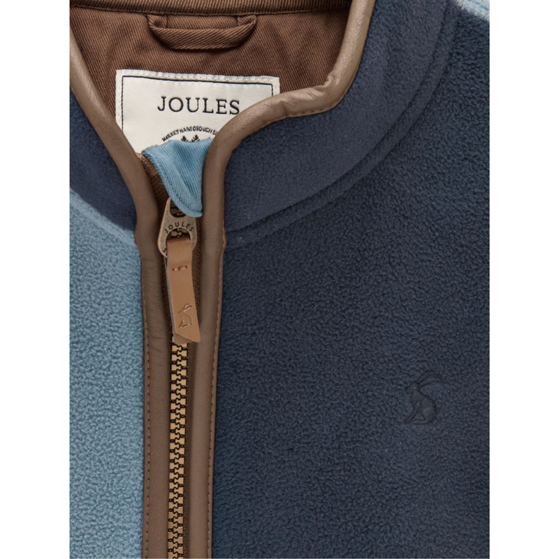 Joules Boys' Heritage Fleece Gilet - Navy/Blue Colourblock-3