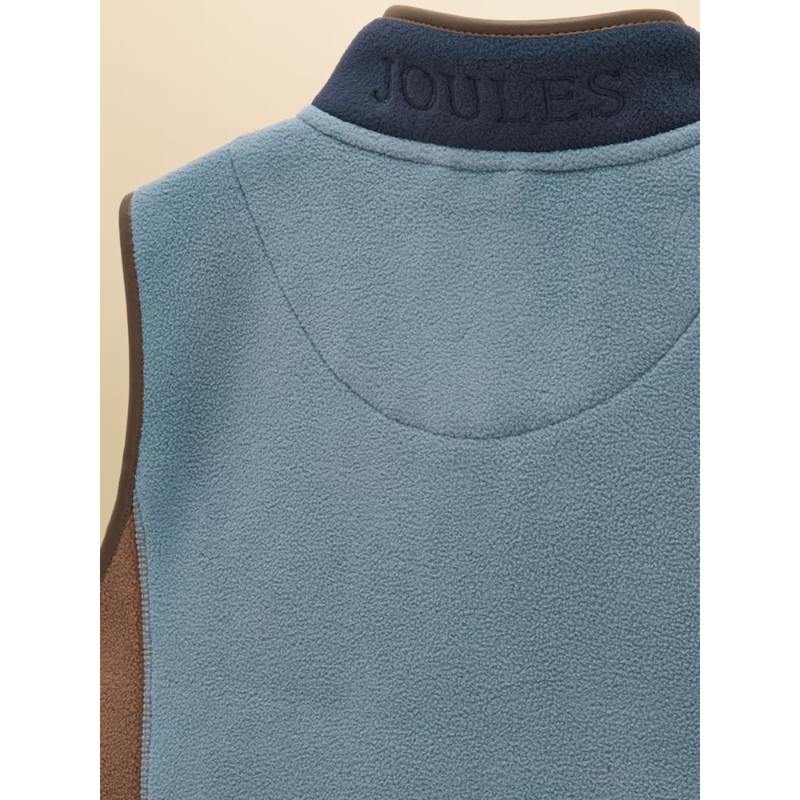 Joules Boys' Heritage Fleece Gilet - Navy/Blue Colourblock-4