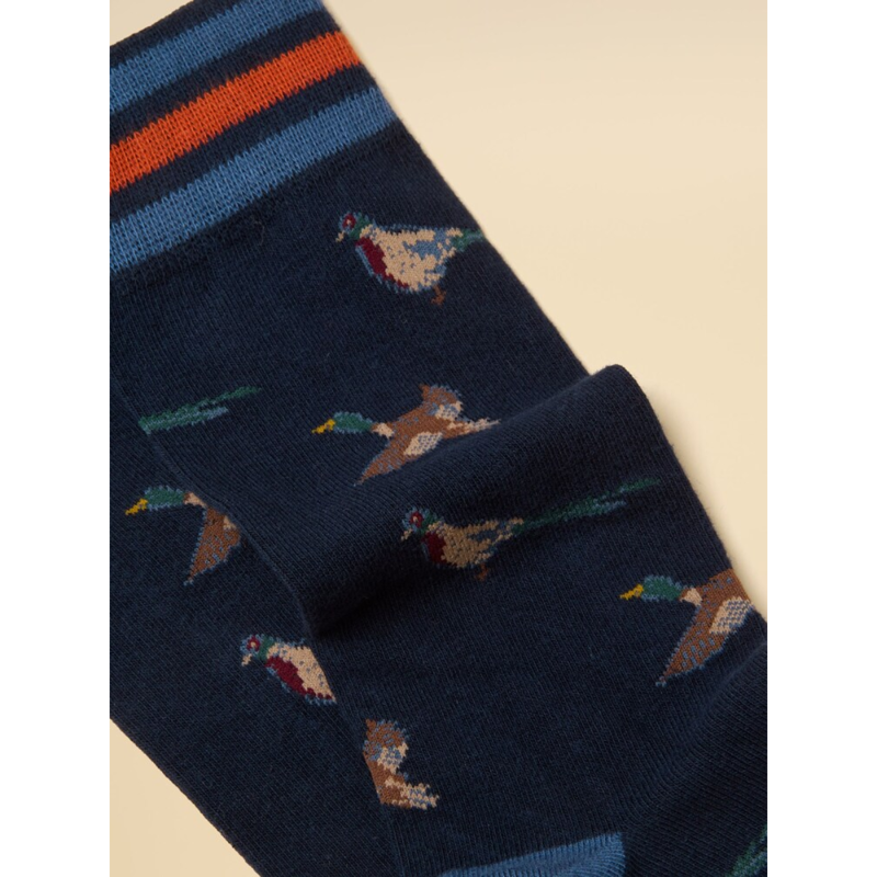 Joules Men's Kingsbury 2 Pack Socks - Navy Birds-1