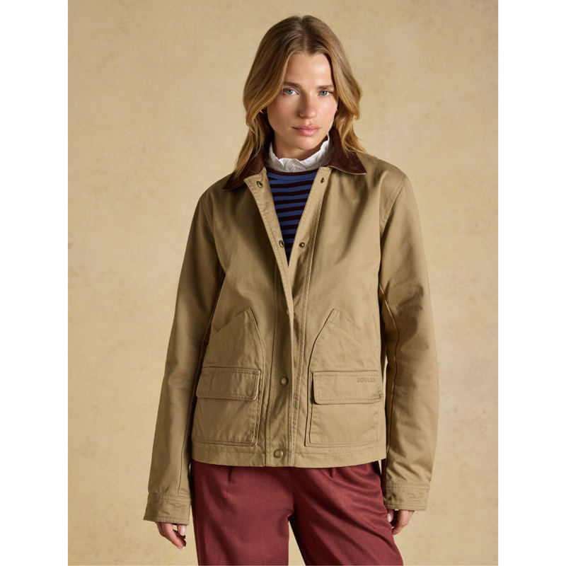 Joules Ladies Barn Jacket - Tan Brown-1