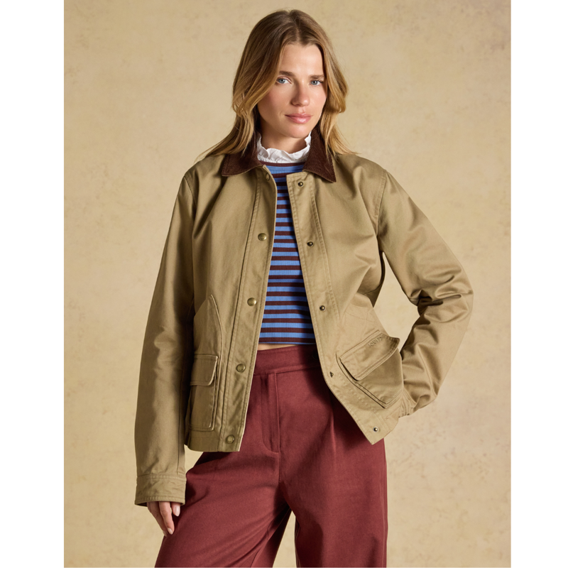 Joules Ladies Barn Jacket - Tan Brown-6