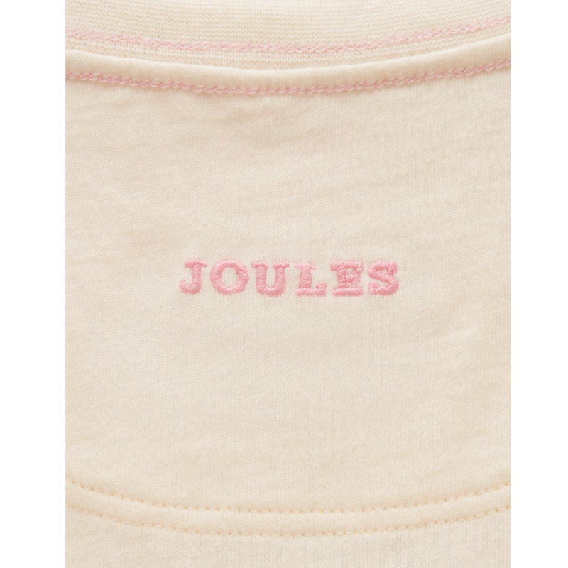 Joules Girls' Ava Applique Long Sleeve Top - Cream-3