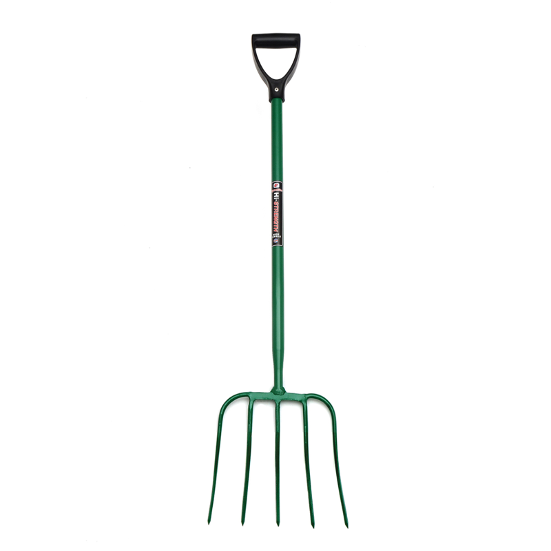 Fyna-Lite Hi-Strength Manure Fork 5 Prong D-Grip - Green