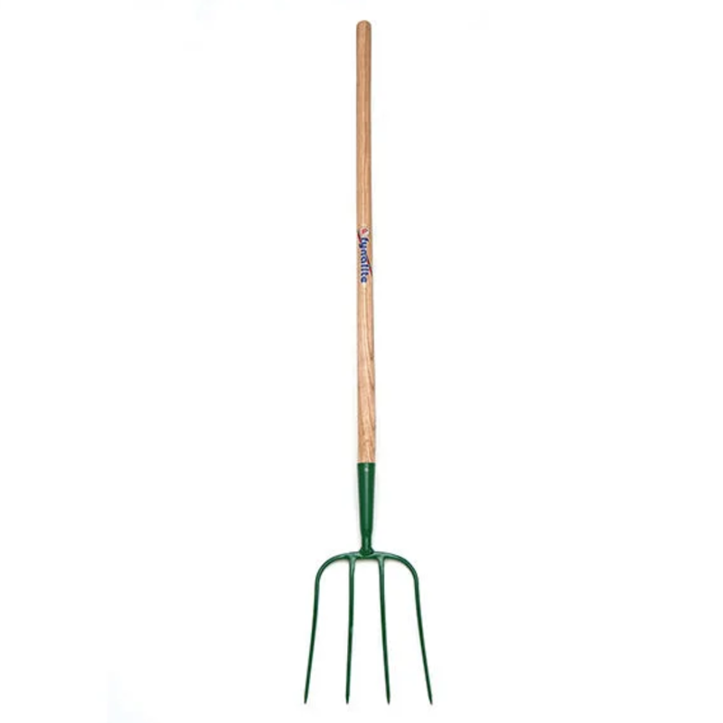 Fyna-Lite Ash Long Handle 4 Prong Manure Fork