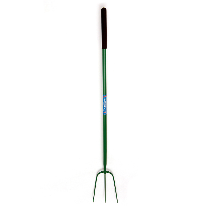 Fyna-Lite Hi-Strength 3 Prong Long Handle Hay Fork - Green
