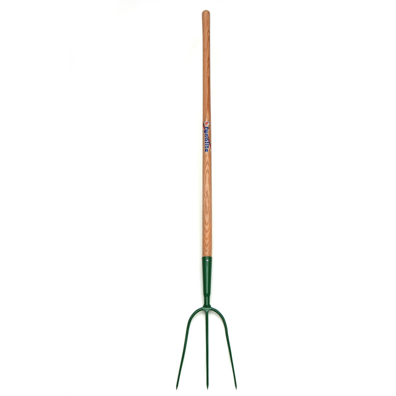 Fyna-Lite Ash Handle 3 Prong Long Handle Manure Fork