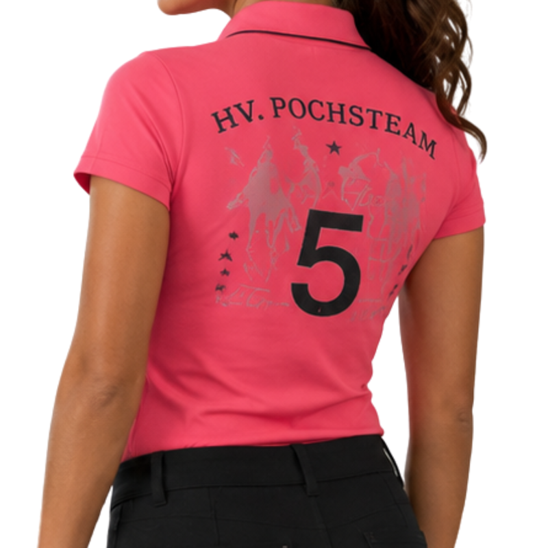 La Valencio Sportive Fleur Ladies Polo Shirt - Coral-1