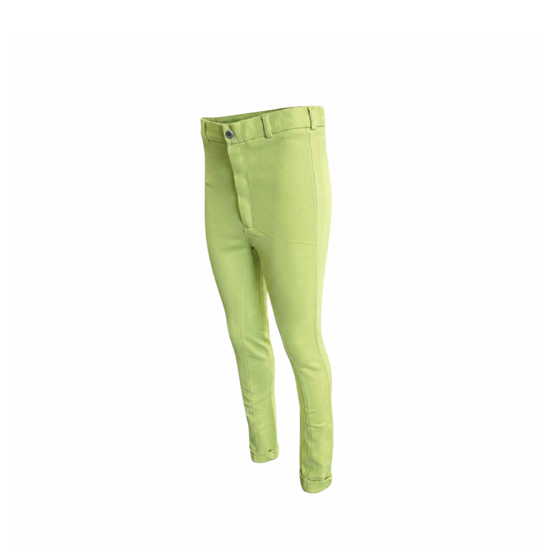 Shires Children's Cotton Knitted Jodhpurs - Sage