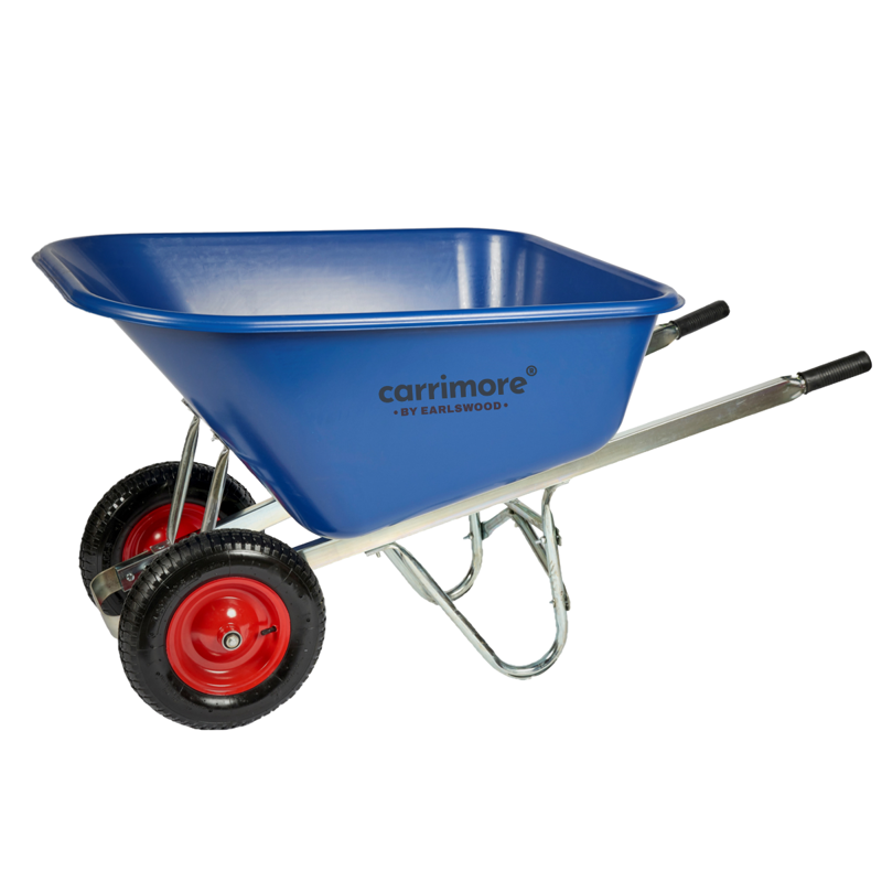 Carrimore 200L Twin Wheel Stable Barrow - Blue