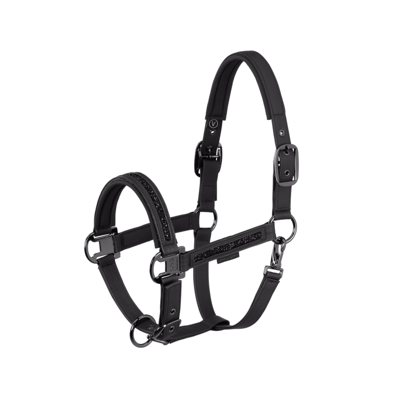 Eskadron Faux Leather Jewel Headcollar - Black