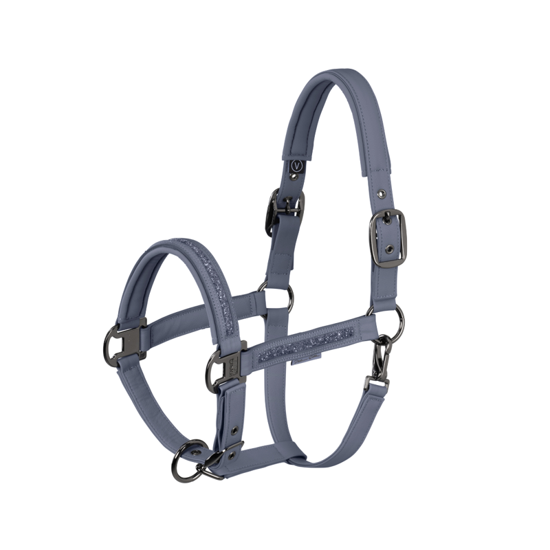 Eskadron Faux Leather Jewel Headcollar - Slate Blue