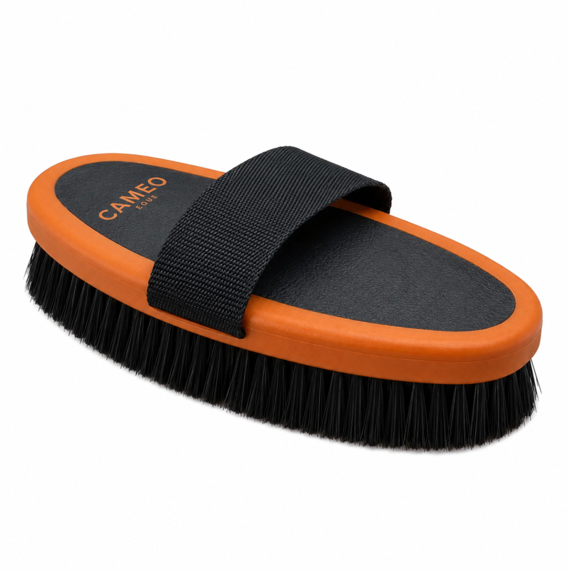 Cameo Body Brush - Black/Orange