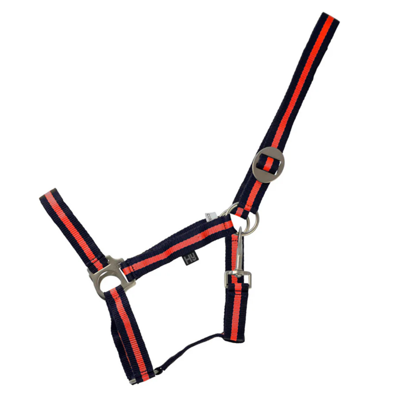 Hy Equestrian Duo Headcollar - Navy/Red
