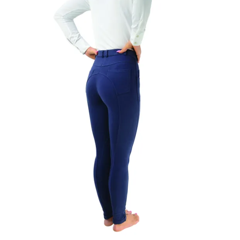 Hy Equestrian Ladies Melton Jodhpurs - Navy-1