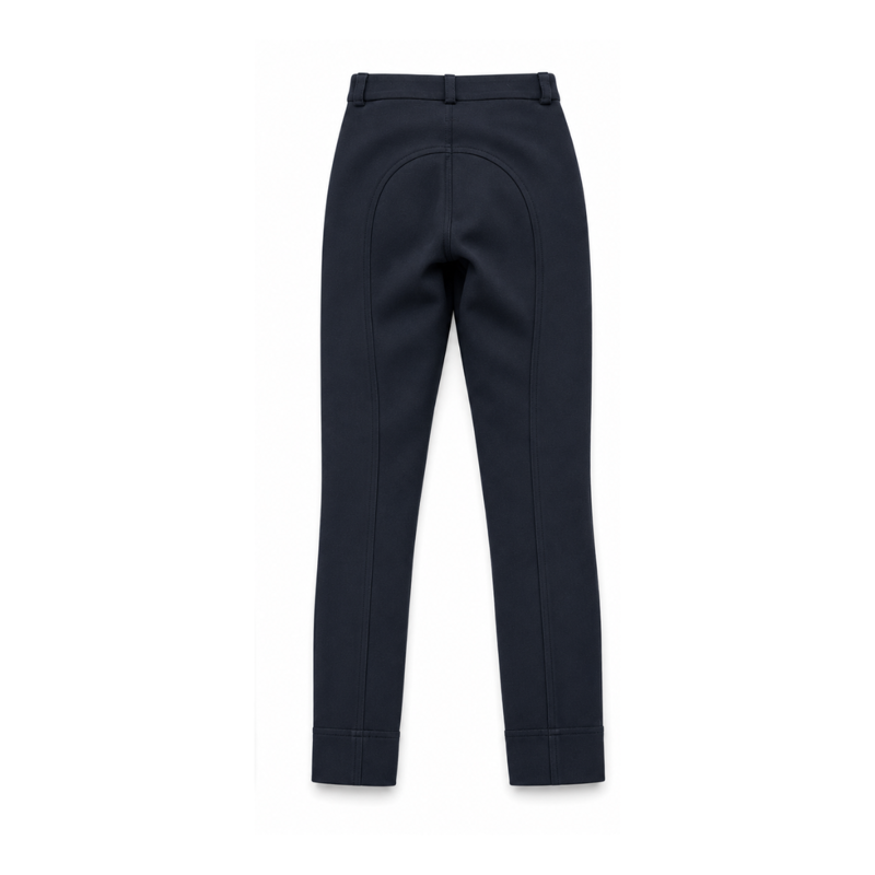 Shires Children's Cotton Knitted Jodhpurs - Navy-3