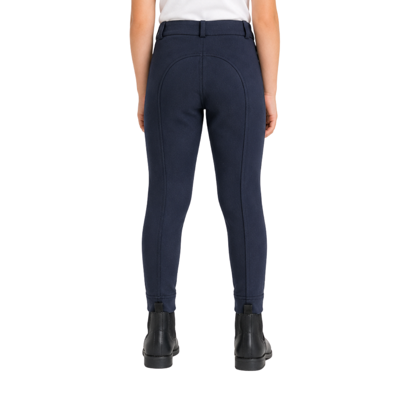 Shires Children's Cotton Knitted Jodhpurs - Navy-1