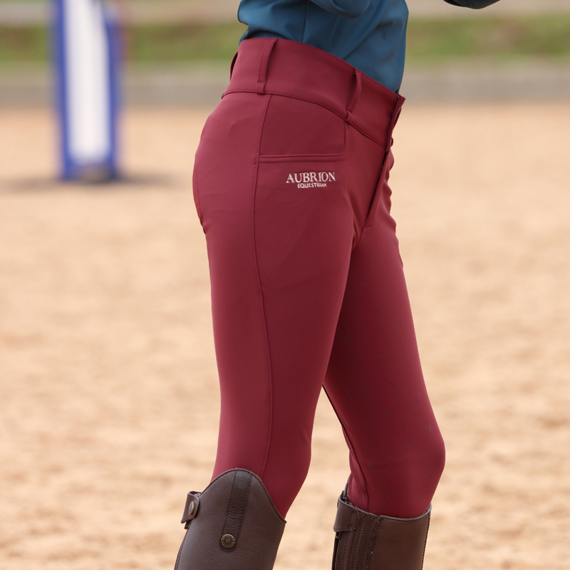 Aubrion Equestrian Young Rider Breeches - Port-8