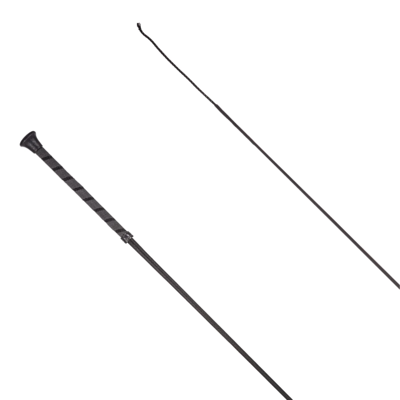 Country Direct Rubber Thread Handle Dressage Whip - Black