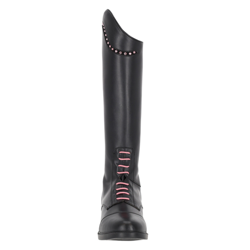 QHP Junior Lucky Star Long Riding Boot - Black-3