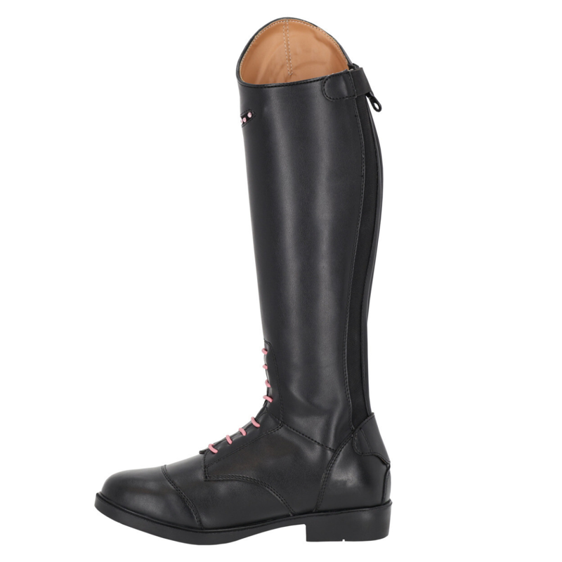 QHP Junior Lucky Star Long Riding Boot - Black-2