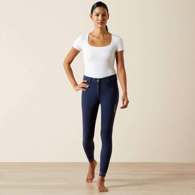 Ariat Women's Tri Factor NT Knee Patch Breeches - Navy Eclipse-2