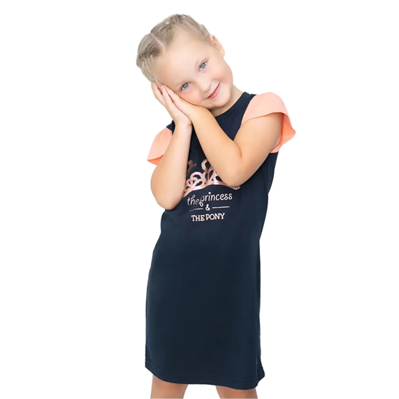 Little Rider The Princess and the Pony Nighty - Navy/Peach-1