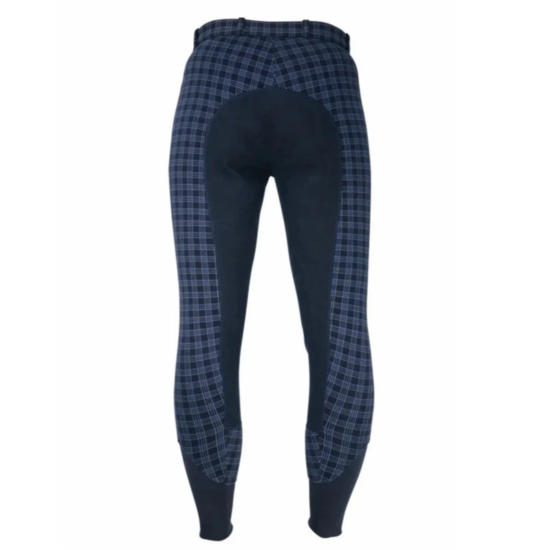 Hy Equestrian Harby Ladies Breeches - Navy Check-2