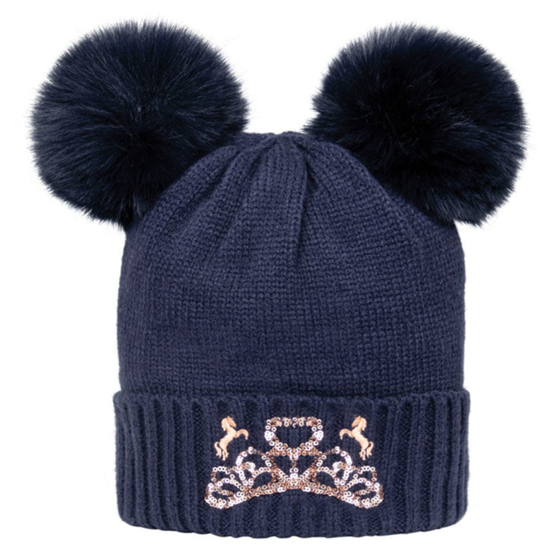 Little Rider The Princess and the Pony Bobble Hat - Navy/Peach