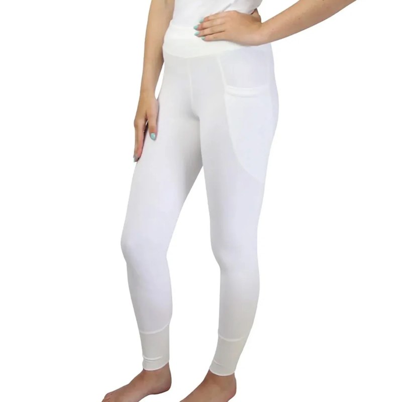 Hy Equestrian Children's Selah Competition Riding Tights - White