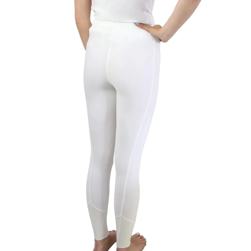 Hy Equestrian Children's Selah Competition Riding Tights - White-1