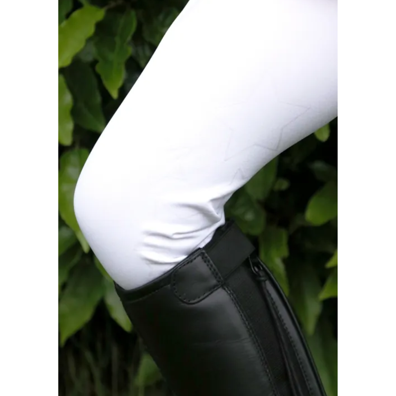 Hy Equestrian Stella Children's Riding Tights - White-1