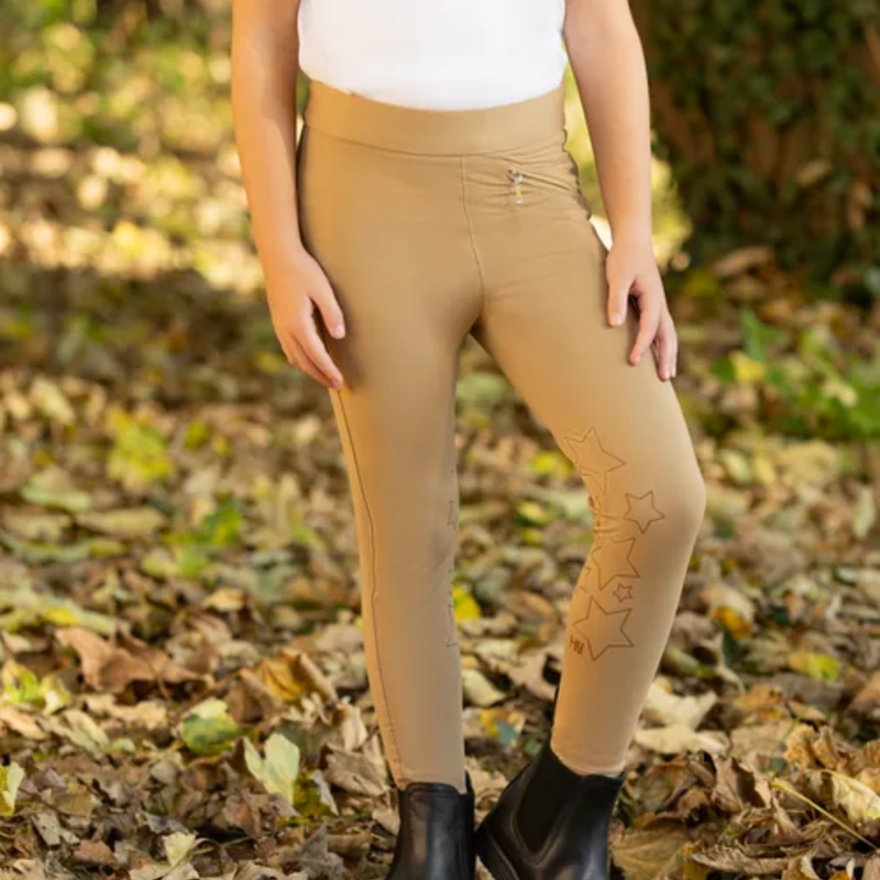 Hy Equestrian Stella Children's Riding Tights - Beige