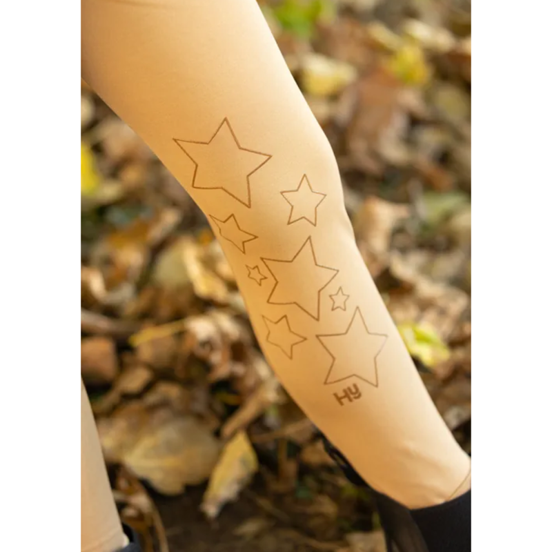Hy Equestrian Stella Children's Riding Tights - Beige-1