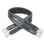 Hy Equestrian Leather Padded Atherstone Girth - Elasticated Both Ends - Black