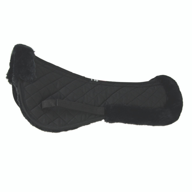 Hy Equestrian Fab Fleece Half Pad - Black