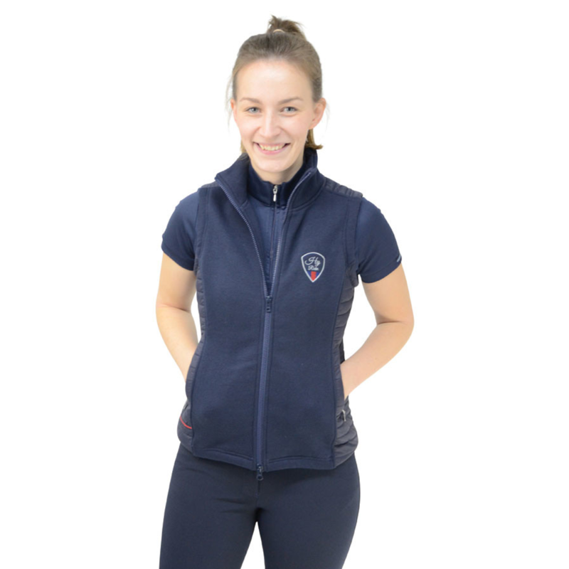 Hy Equestrian Signature Gilet - Marine Blue/Red